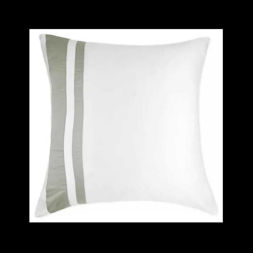 NIB [ 1 Euro ] Pillow Sham for Frette At Home Brenta in Ivory‎ / Sage Green